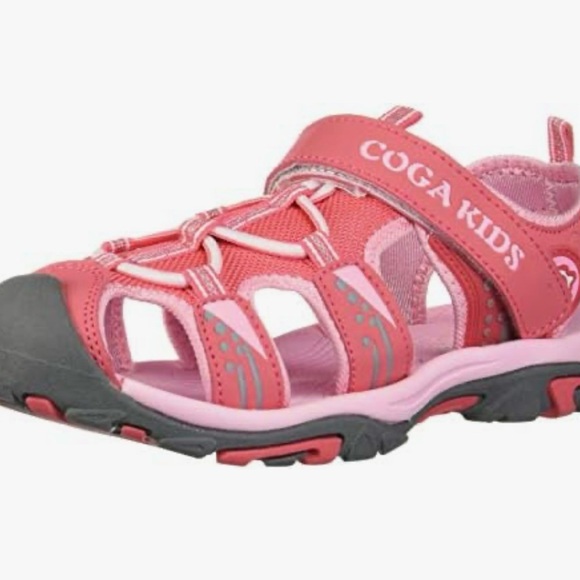 Coga kids girls size 1.5 hiking trekking sandals, water, sports kids shoes (New) - Picture 3 of 9